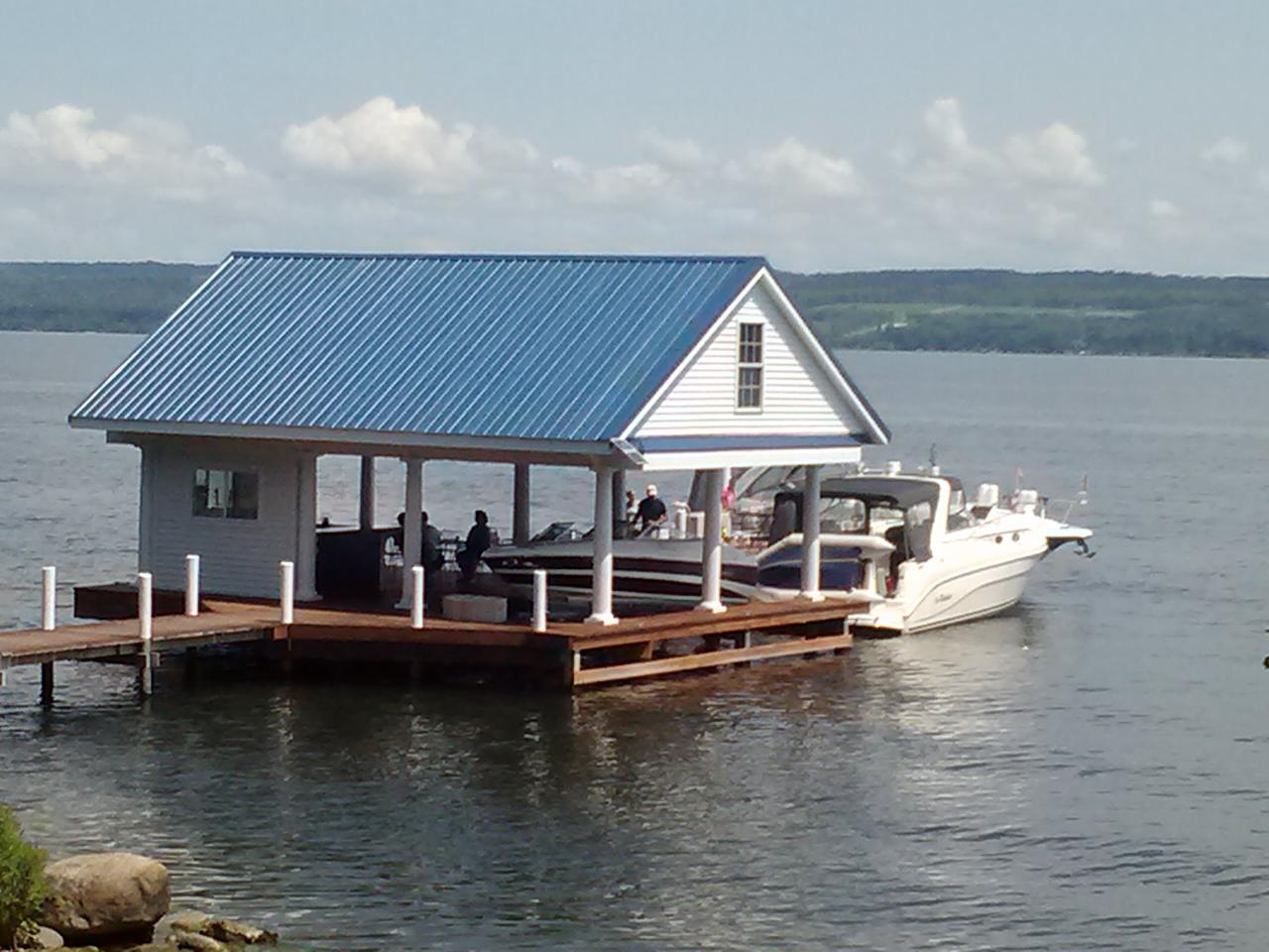 Boathouse at Miles Wine Cellars in the Finger Lakes Seneca Lake