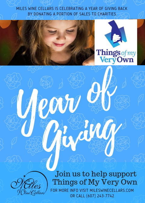 Things of my very own part of Year of Giving campaign by Miles Wine Cellars in the Finger Lakes.